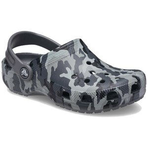 Dětské pantofle Crocs Classic Camo Clog K Velikost bot (EU): 37-38 / Barva: černá/šedá