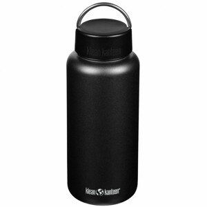 Nerezová lahev Klean Kanteen Wide w/Wide Loop Cap - brushed stainless 1182 ml Barva: černá