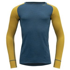 Pánské funkční triko Devold Duo Active Merino 205 Shirt Velikost: M / Barva: žlutá/modrá