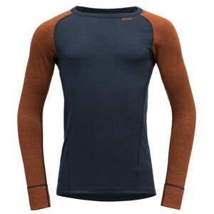 Pánské funkční triko Devold Duo Active Merino 205 Shirt Velikost: XXL / Barva: modrá/oranžová