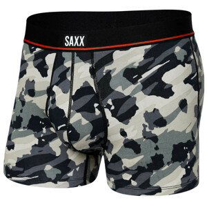 Pánské boxerky Saxx Non-Stop Stretch Cotton Trunk Velikost: L / Barva: šedá/černá