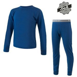 Dětské funkční prádlo Sensor Merino Air Set triko+spodky Dětská velikost: 110 / Barva: tmavě modrá