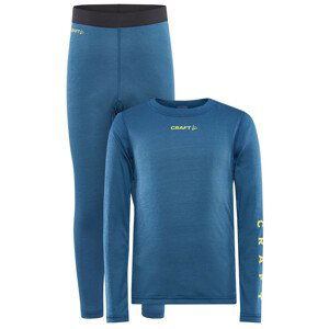 Dětský set Craft Warm Baselayer Junior Dětská velikost: 98 / Barva: modrá