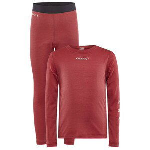 Dětský set Craft Warm Baselayer Junior Dětská velikost: 110 / Barva: červená