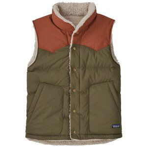 Pánská péřová vesta Patagonia Reversible Bivy Down Vest Velikost: XL / Barva: zelená/hnědá