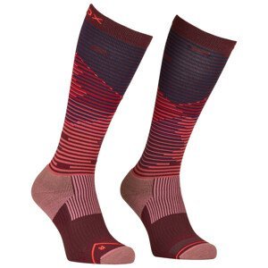 Dámské podkolenky Ortovox All Mountain Long Socks W Velikost ponožek: 39-41 / Barva: červená