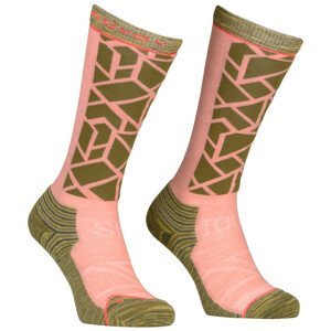 Dámské podkolenky Ortovox Ski Tour Comp Long Socks W Velikost ponožek: 35-38 / Barva: růžová