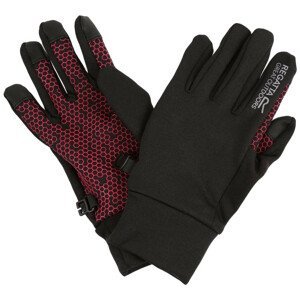 Dětské rukavice Regatta Grippy Gloves II Velikost: L / Barva: černá/růžová