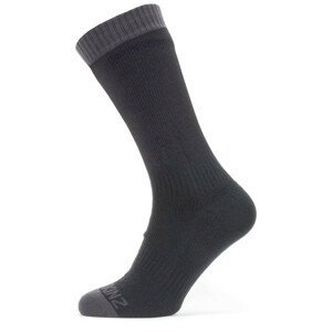 Nepromokavé ponožky SealSkinz Wiveton Velikost ponožek: 43-46 / Barva: černá/šedá