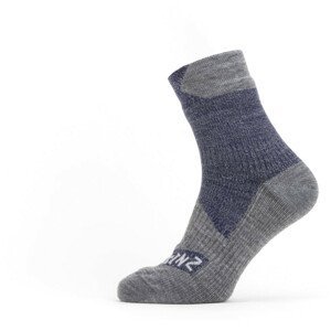Nepromokavé ponožky SealSkinz Bircham Velikost ponožek: 43-46 / Barva: šedá/modrá