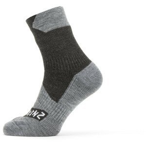 Nepromokavé ponožky SealSkinz Bircham Velikost ponožek: 39-42 / Barva: černá/šedá