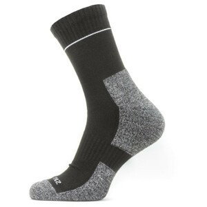 Nepromokavé ponožky SealSkinz Morston Velikost ponožek: 47-49 / Barva: černá/šedá