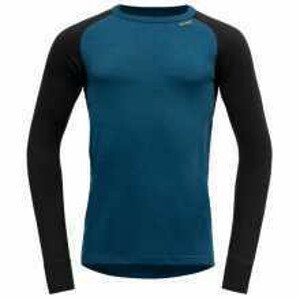 Pánské triko Devold Expedition Man Shirt Velikost: M / Barva: modrá/černá