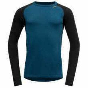 Pánské triko Devold Expedition Man Shirt Velikost: XXL / Barva: modrá/černá
