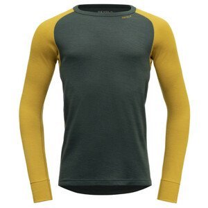 Pánské triko Devold Expedition Man Shirt Velikost: XL / Barva: žlutá/zelená
