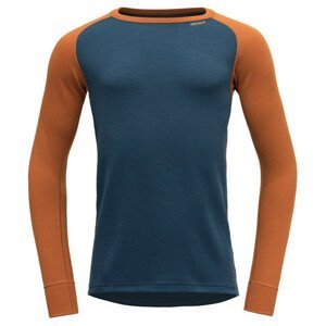 Pánské triko Devold Expedition Man Shirt Velikost: XL / Barva: oranžová/modrá
