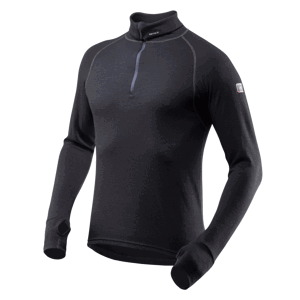 Pánský rolák Devold Expedition Man Zip Neck Velikost: M / Barva: černá