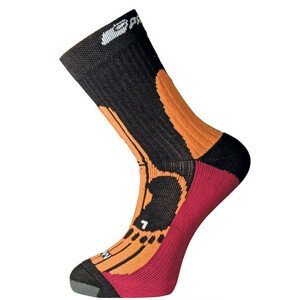 Ponožky Progress 8MB Merino Barva: černá/oranžová / Velikost: 35-38 (3-5)
