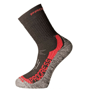 Ponožky Progress P XTR 8MR X-Treme Merino Velikost: 3-5 / Barva: černá/červená