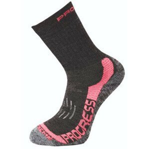 Ponožky Progress XTR 8MR X-Treme Merino Velikost ponožek: 39-42 / Barva: šedá/růžová