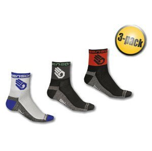 Ponožky Sensor Race Lite Ruka 3 pack Velikost ponožek (EU): 39-42 (6-8) / Barva: modrá/černá/červená