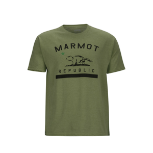 Pánské triko Marmot Marmot Republic Tee SS Velikost: S / Barva: zelená