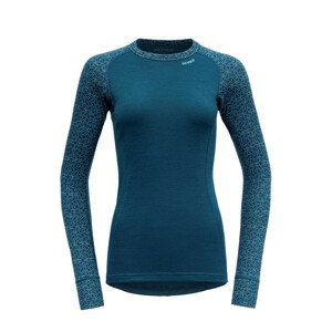 Dámské funkční triko Devold Duo Active Woman Shirt LS Velikost: S / Barva: Modro/bílá