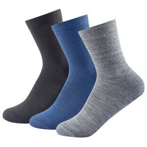 Ponožky Devold Daily Light Sock 3PK Velikost: 41-46 / Barva: černá/modrá