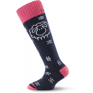 Dětské ponožky Lasting Ponožky SJW Velikost ponožek: 24-28 (XXS) / Barva: černá/červená