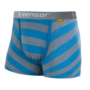 Boxerky Sensor Merino Wool Active modrý pruh Velikost: M / Barva: modrá pruhy