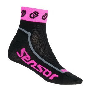 Ponožky Sensor Race Lite Ručičky reflex Velikost ponožek: 43-46 (9-11) / Barva: růžová