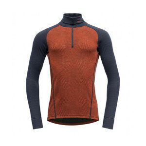 Pánský rolák Devold Duo Active Man Zip Neck Velikost: M / Barva: modrá/oranžová