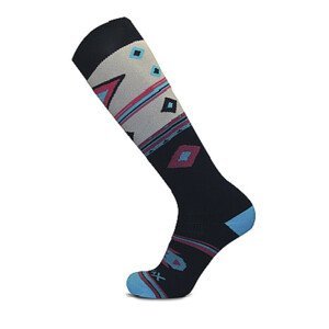 Podkolenky Sherpax Aiger vzor Velikost ponožek: 35-38 / Barva: černá/modrá