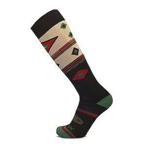 Podkolenky SHERPAX Aiger vzor Velikost ponožek: 35-38 / Barva: černá/zelená