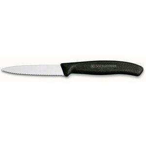 Nůž na zeleninu Victorinox vlnitý 8 cm Barva: černá
