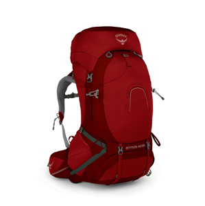 Turistický batoh Osprey Atmos AG 65 (2021) Velikost zad batohu: L / Barva: červená