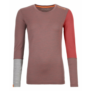 Dámské triko Ortovox 185 Rock'n'Wool Long Sleeve W Velikost: XS / Barva: červená/růžová