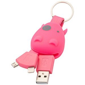 Klíčenka Munkees USB Klíčenka Smart Charger Barva: růžová