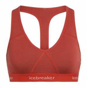 Podprsenka Icebreaker W's Sprite Racerback Bra Velikost podprsenky: M / Barva: červená/bílá