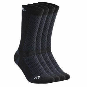 Ponožky Craft Warm 2-pack Velikost ponožek: 34-36 / Barva: černá