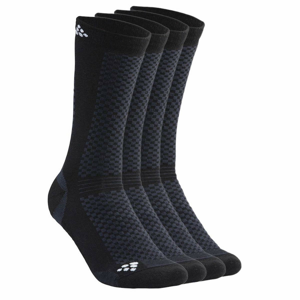 Ponožky Craft Warm 2-pack Velikost ponožek: 37-39 / Barva: černá