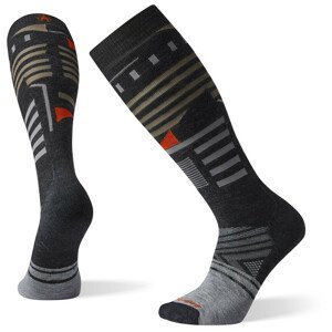 Podkolenky Smartwool PhD Ski Medium Pattern Velikost ponožek: 46-49 / Barva: černá/šedá