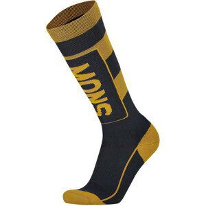 Pánské podkolenky Mons Royale Mons Tech Cushion Sock Velikost ponožek: 45-47 / Barva: šedá/žlutá