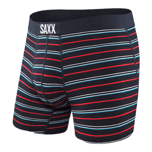 Boxerky Saxx Vibe Boxer Brief Dk Ink coast stripe Velikost: S / Barva: modrá/červená