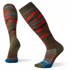 Podkolenky Smartwool Phd Ski Light Elite Pattern Velikost ponožek: 38-41 / Barva: červená/hnědá