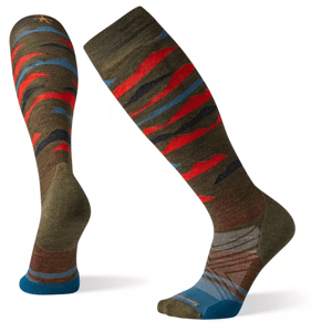 Podkolenky Smartwool Phd Ski Light Elite Pattern Velikost ponožek: 46-49 / Barva: červená/hnědá