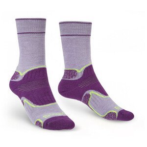 Dámské ponožky Bridgedale Hike MW MP Boot Velikost ponožek: 38-40 / Barva: tmavě fialová/růžová