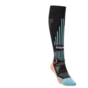 Dámské podkolenky Bridgedale Ski Midweight Women's Velikost ponožek: 35-37 / Barva: černá/modrá
