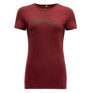 Dámské triko Devold Myrull Woman Tee Velikost: M / Barva: vínová