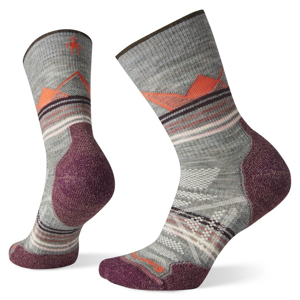 Dámské ponožky Smartwool PhD Outdoor Light Pattern Crew Velikost ponožek: 42-45 / Barva: šedá/fialová